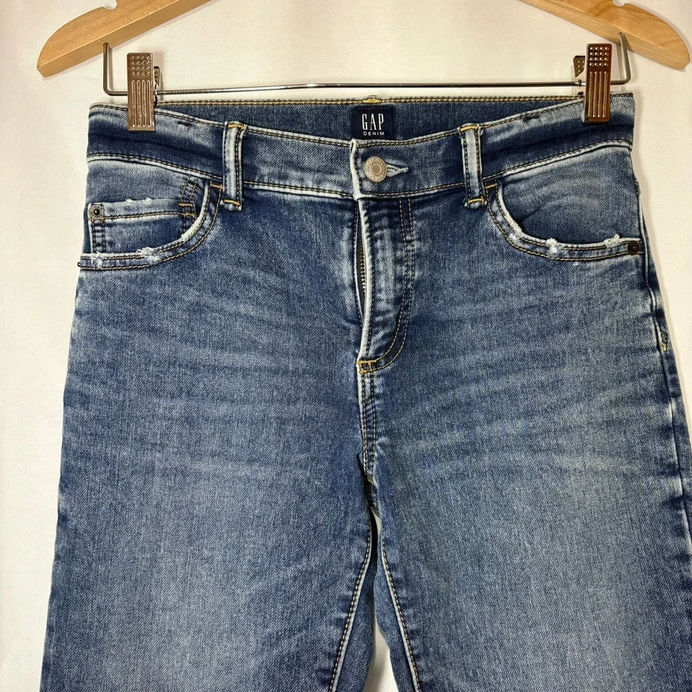 Gap Kids Boys 12 Regular Stretch‎ Slim Jeans Medium Wash Adjustable Waist Denim